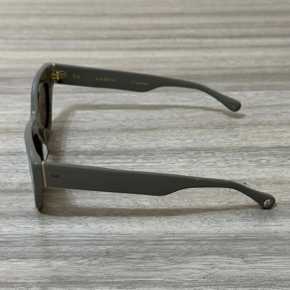 Claire Rose x Apercu Women Sunglasses Rio First Edition Grey Olive Cat Eye Chic - Picture 3 of 8